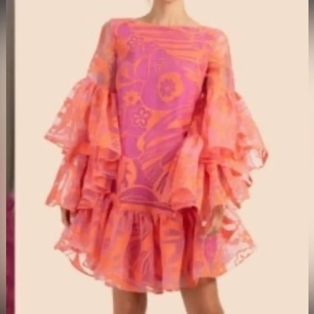Trina Turk Everly Mini – Pink/Orange Statement Dress **SOLD~OUT** - Picture 1 of 10